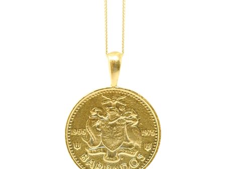 THE BARBADOS Independence Coin Necklace For Cheap