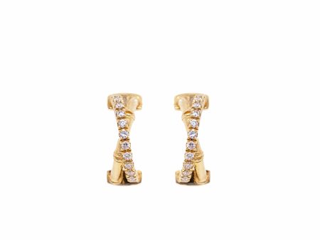 THE BAMBOO Diamond Wrap Earrings Online Hot Sale