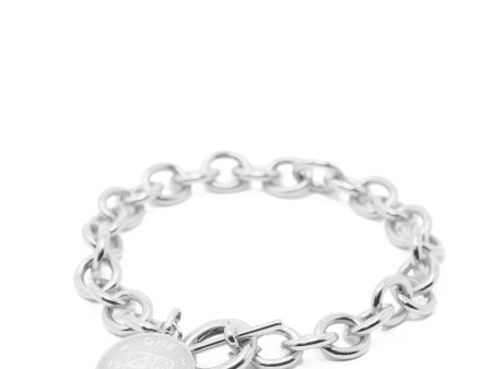 THE TOGGLE IV Bracelet with Coin Charm in Silver For Cheap