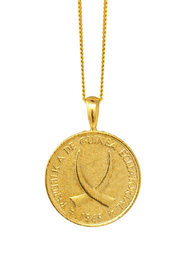 THE EQUATORIAL GUINEA Coin Necklace Online Hot Sale