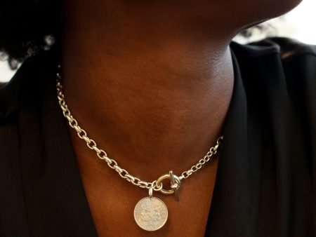 THE TOGGLE III Choker Necklace with Coin Pendant Discount