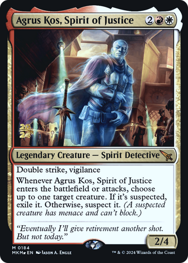 Agrus Kos, Spirit of Justice [Murders at Karlov Manor Prerelease Promos] on Sale