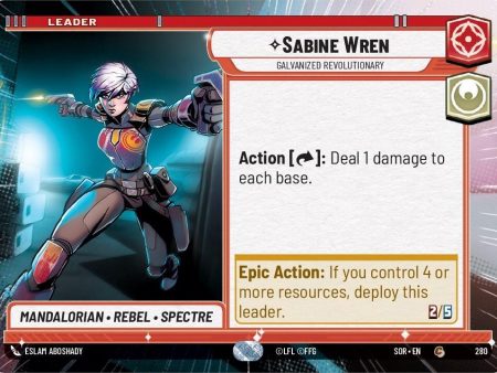 Sabine Wren - Galvanized Revolutionary (Hyperspace) (280) [Spark of Rebellion] on Sale