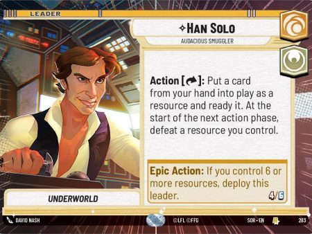 Han Solo - Audacious Smuggler (Hyperspace) (283) [Spark of Rebellion] Online Sale