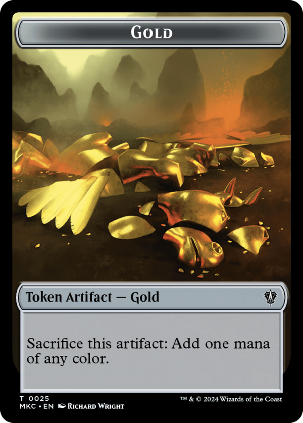 Gold    Lightning Rager Double-Sided Token [Murders at Karlov Manor Commander Tokens] For Discount