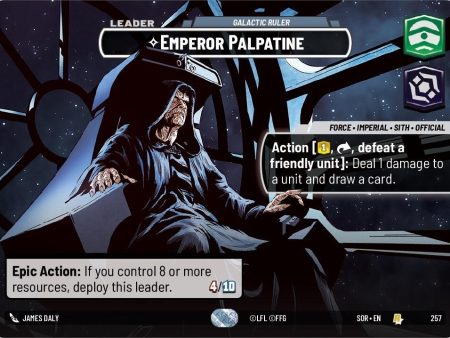 Emperor Palpatine - Galactic Ruler (Showcase) (257) [Spark of Rebellion] Online Sale