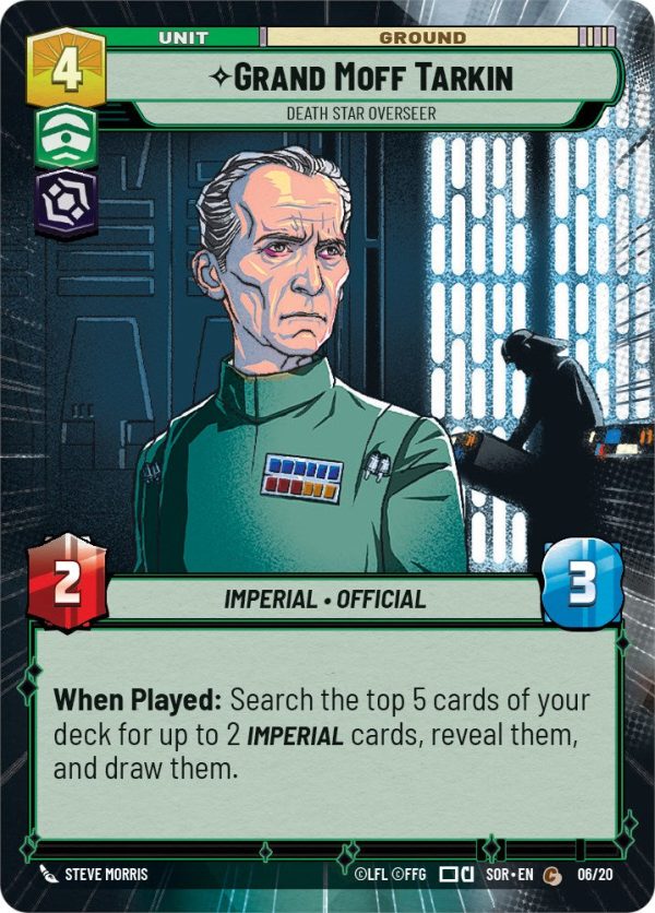 Grand Moff Tarkin - Death Star Overseer (Hyperspace) (Weekly Play Promo) (6 20) [Spark of Rebellion Promos] For Cheap