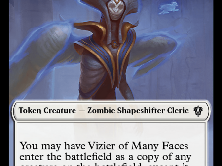 Vizier of Many Faces    Zombie Double-Sided Token [Murders at Karlov Manor Commander Tokens] Sale