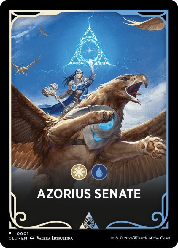 Azorius Senate Theme Card [Ravnica: Clue Edition Tokens] Online