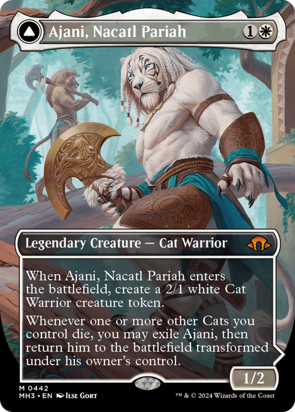 Ajani, Nacatl Pariah    Ajani, Nacatl Avenger (Borderless) [Modern Horizons 3] Discount