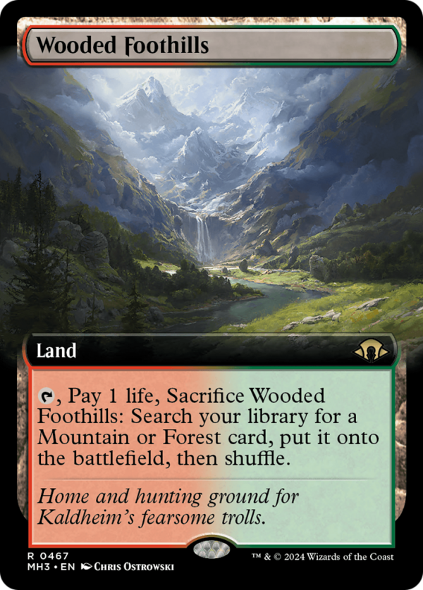 Wooded Foothills (Extended Art) [Modern Horizons 3] Supply