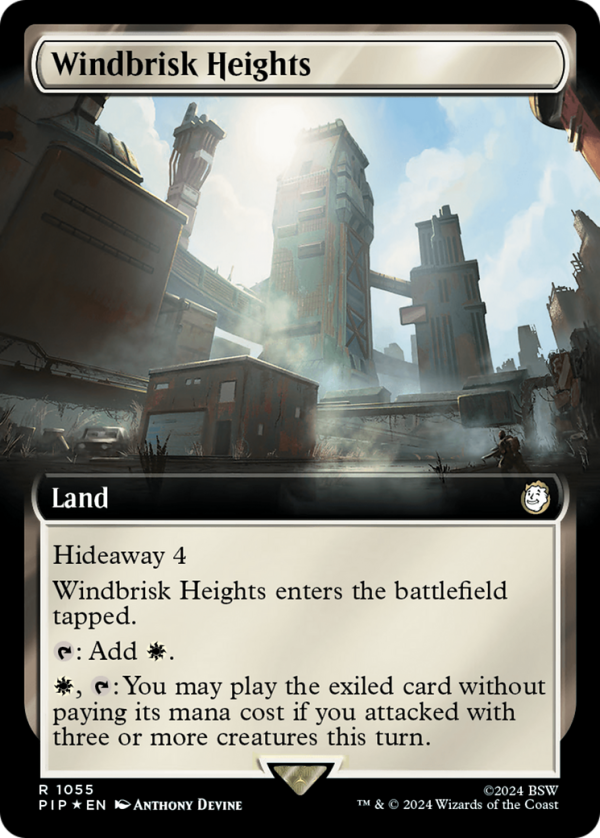 Windbrisk Heights (Extended Art) (Surge Foil) [Fallout] For Discount