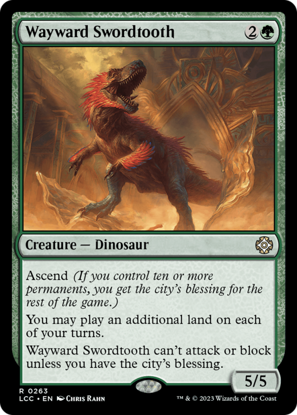 Wayward Swordtooth [The Lost Caverns of Ixalan Commander] For Discount