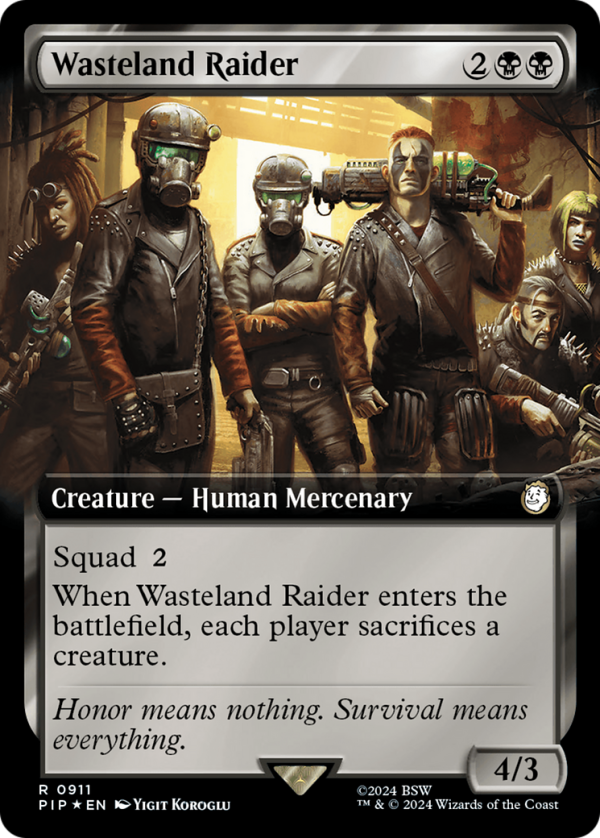 Wasteland Raider (Extended Art) (Surge Foil) [Fallout] For Discount