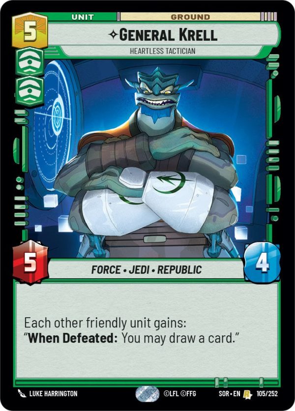 General Krell - Heartless Tactician (105 252) [Spark of Rebellion] Discount